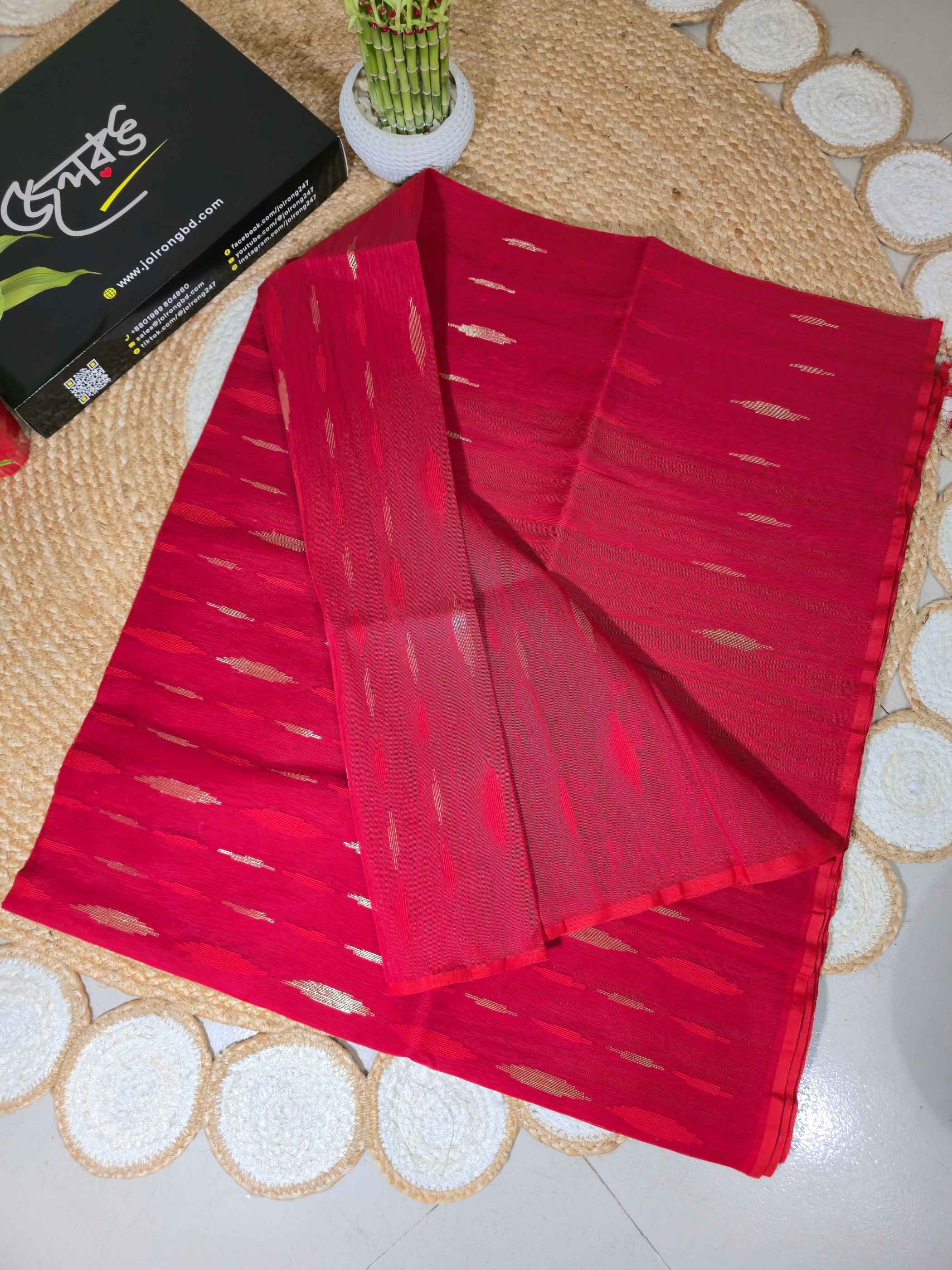 Red Dhakai Jamdani