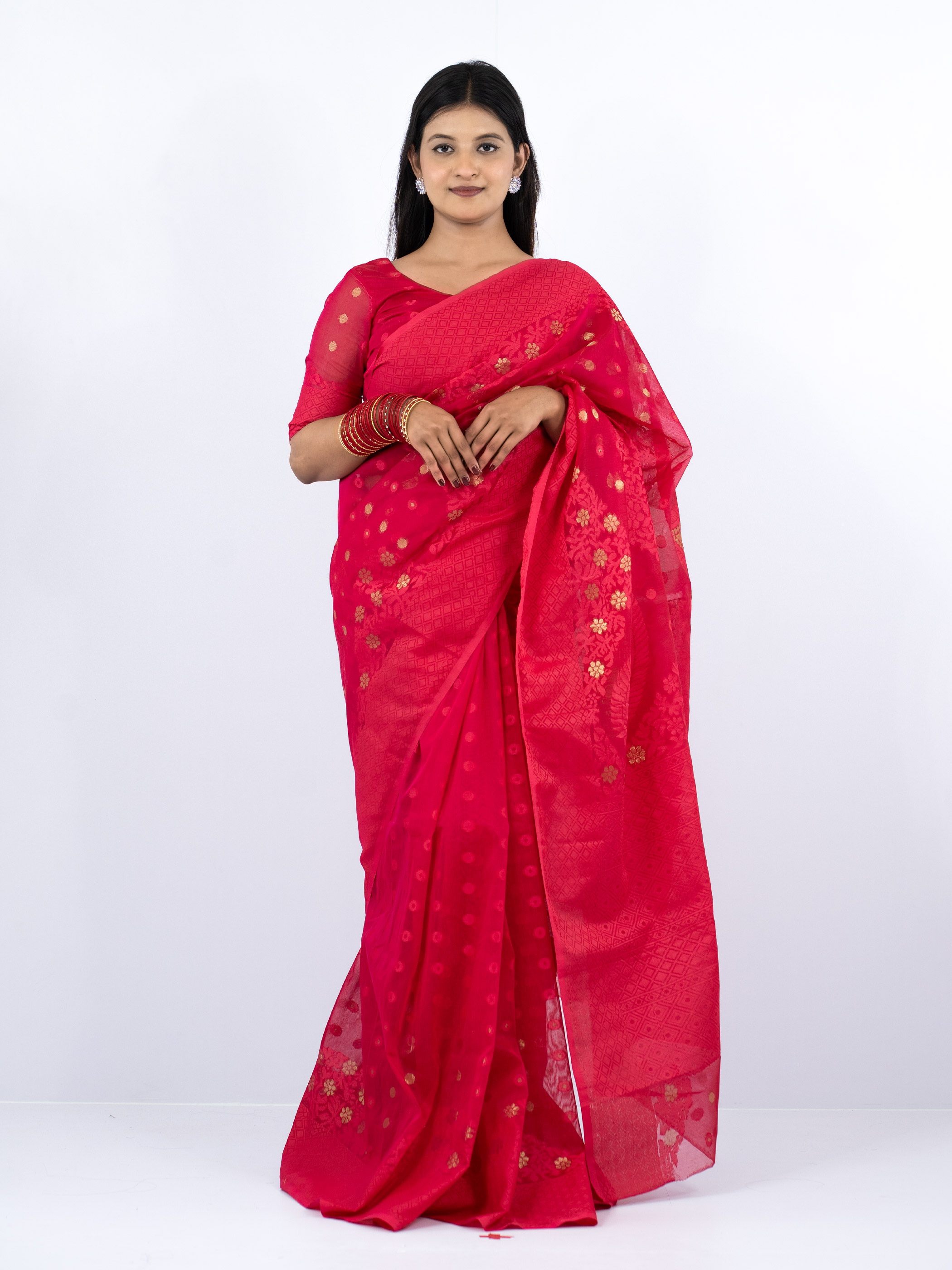 পারুল লতা প্রিমিয়াম সফট হাফ জামদানী – মিস্টি